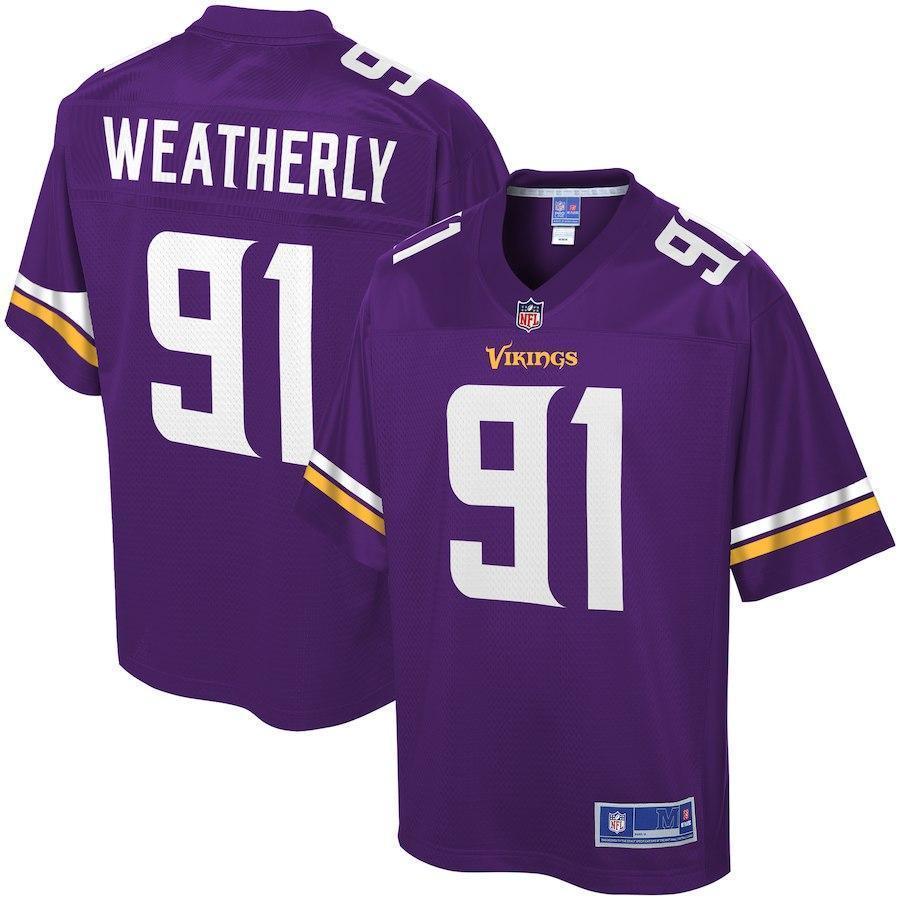 Stephen Weatherly Minnesota Vikings Pro Line Team Color Player Jersey – Purple 2018/2019
