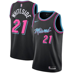 Hassan Whiteside Miami Heat Youth Jersey – City Edition – Black 2018/2019
