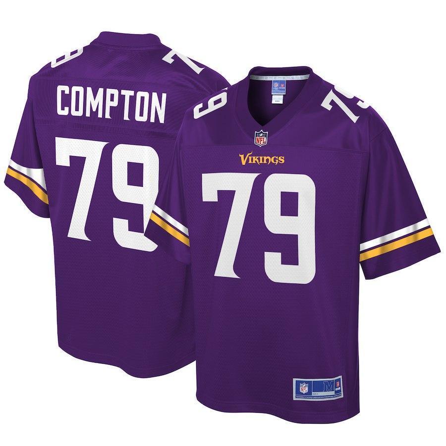 Tom Compton Minnesota Vikings Pro Line Player Jersey – Purple 2018/2019