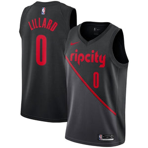 Damian Lillard Portland Trail Blazers Youth Jersey – City Edition – Black 2018/2019