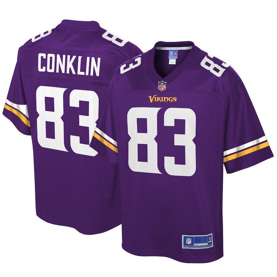 Tyler Conklin Minnesota Vikings Pro Line Player Jersey – Purple 2018/2019
