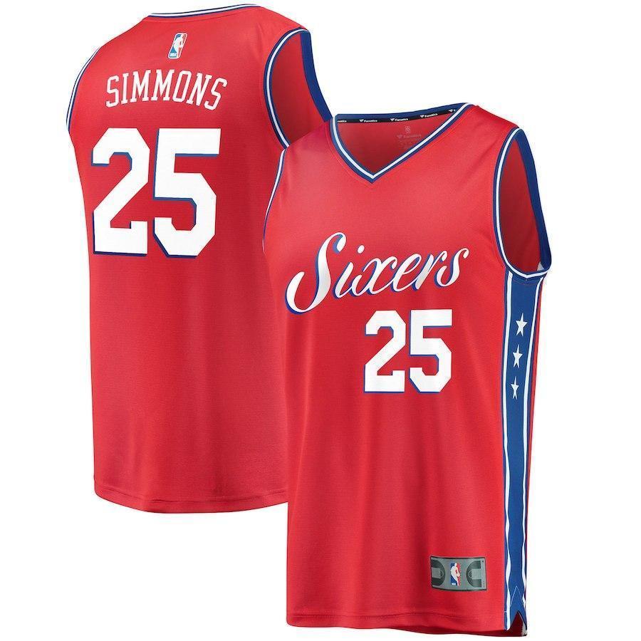 Ben Simmons Philadelphia 76ers Branded Youth Fast Break Jersey Red - Statement Edition 2018/2019