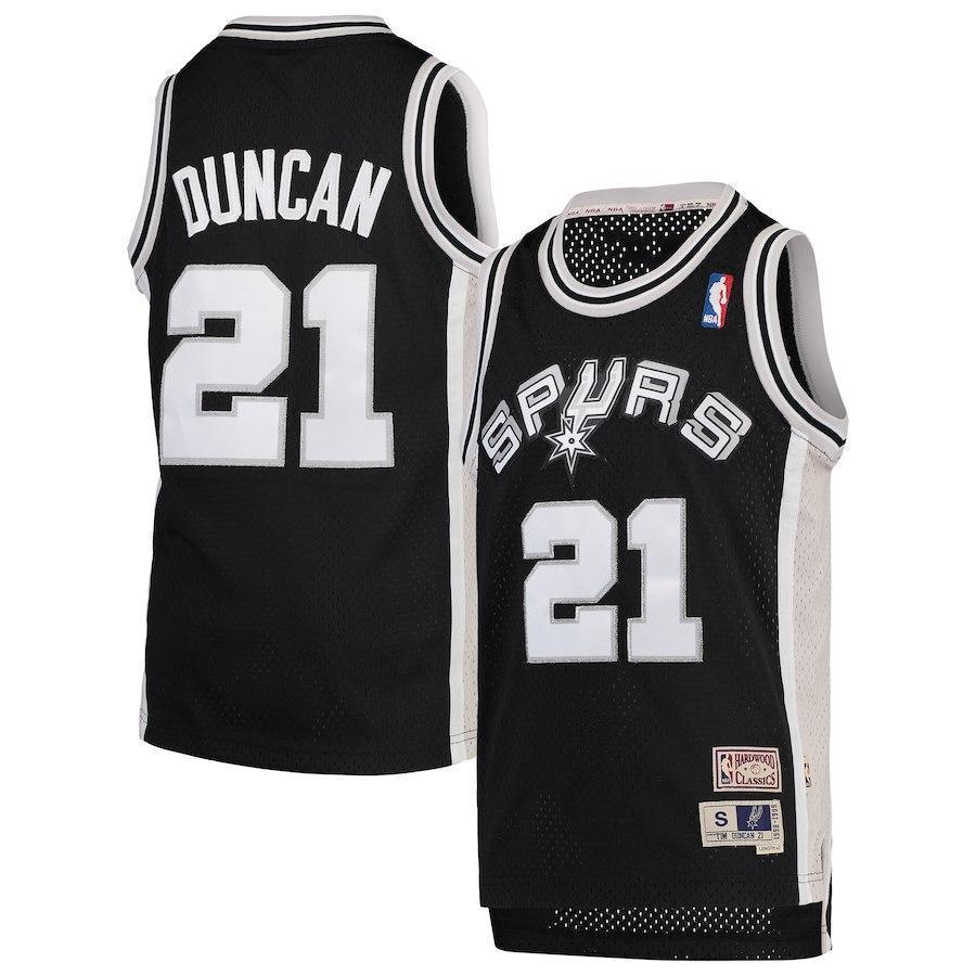 Tim Duncan San Antonio Spurs Mitchell & Ness Youth Hardwood Classics Jersey – Black 2018/2019