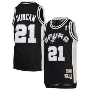 Tim Duncan San Antonio Spurs Mitchell & Ness Youth Hardwood Classics Jersey – Black 2018/2019