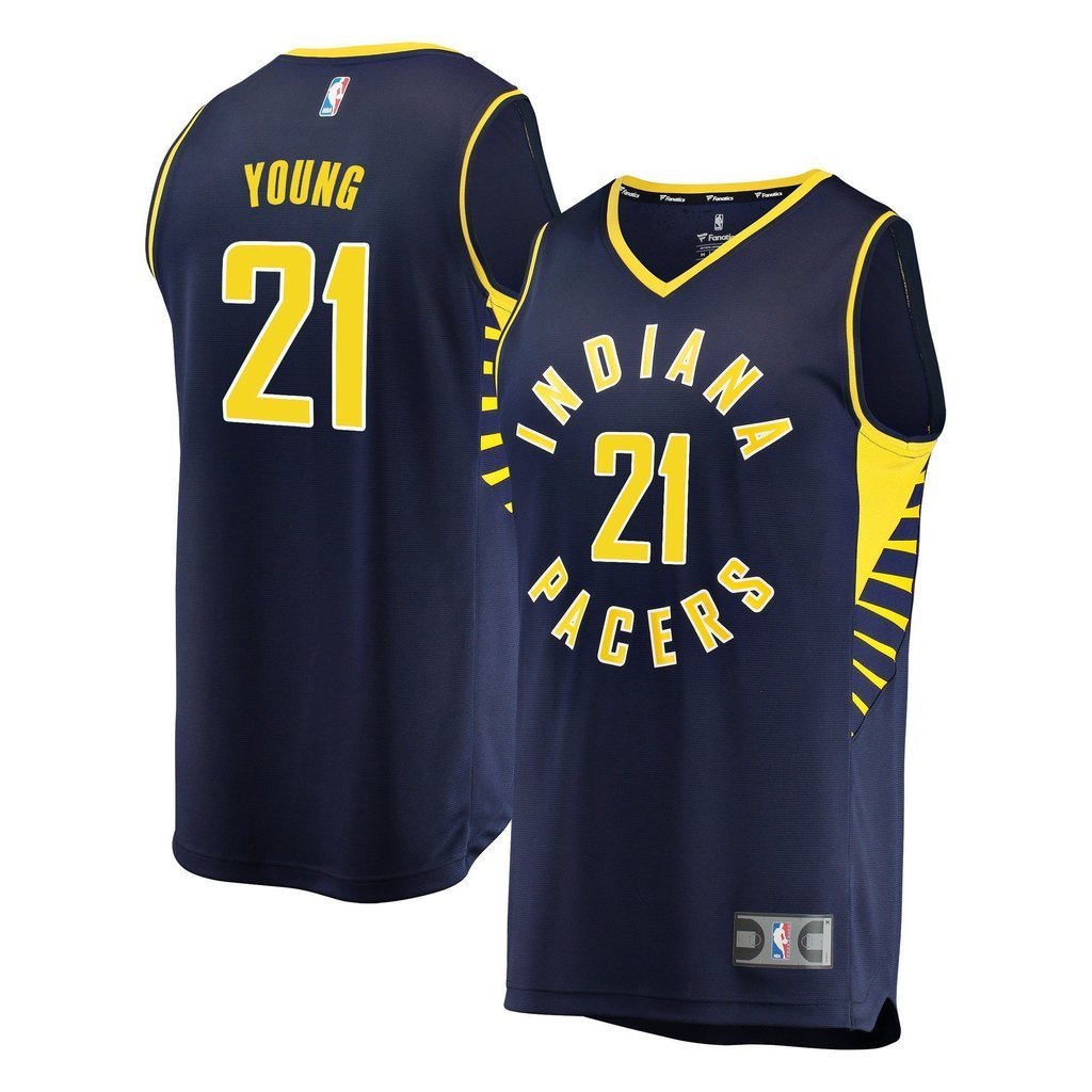 Thaddeus Young Indiana Pacers Navy Swingman Jersey 2018 - 2019