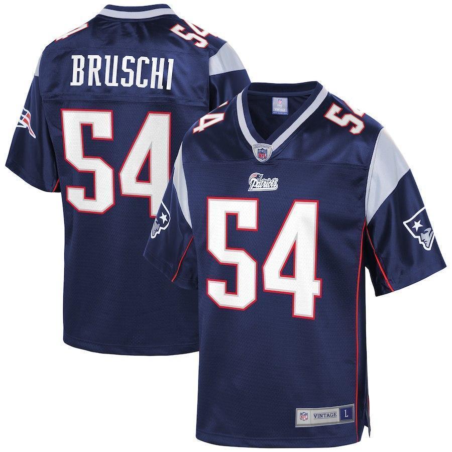 Tedy Bruschi New England Patriots Pro Line Retired Team Player Jersey – Navy 2018/2019