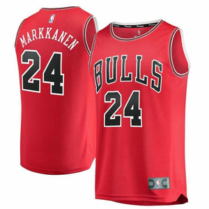 Lauri Markkanen Chicago Bulls Branded Youth Fast Break Jersey Red - Icon Edition 2018/2019