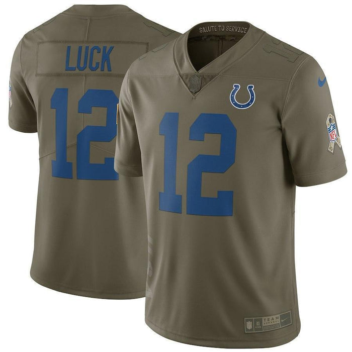 Andrew Luck Indianapolis Colts Salute To Service Limited Jersey - Olive