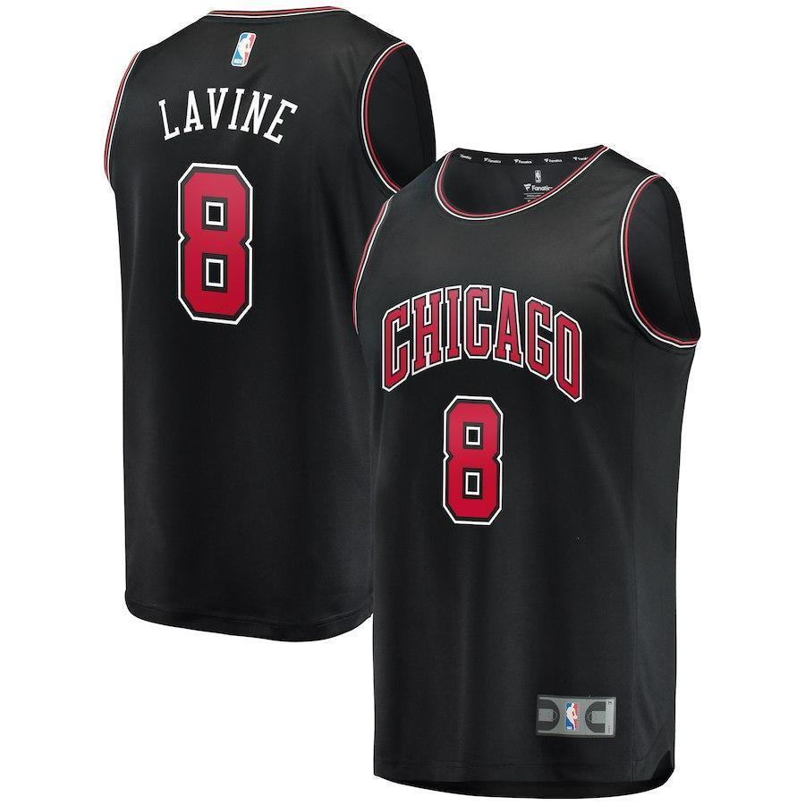 Zach LaVine Chicago Bulls Branded Fast Break Jersey Black - Statement Edition