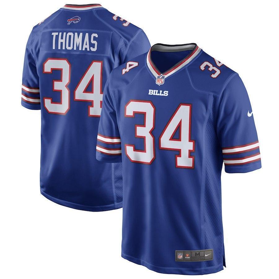 Thurman Thomas Buffalo Bills Retired Player Game Jersey - Royal Blue 2018/2019