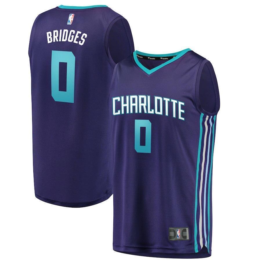 Miles Bridges Charlotte Hornets Branded Youth Fast Break Jersey - Statement Edition – Purple 2018/2019