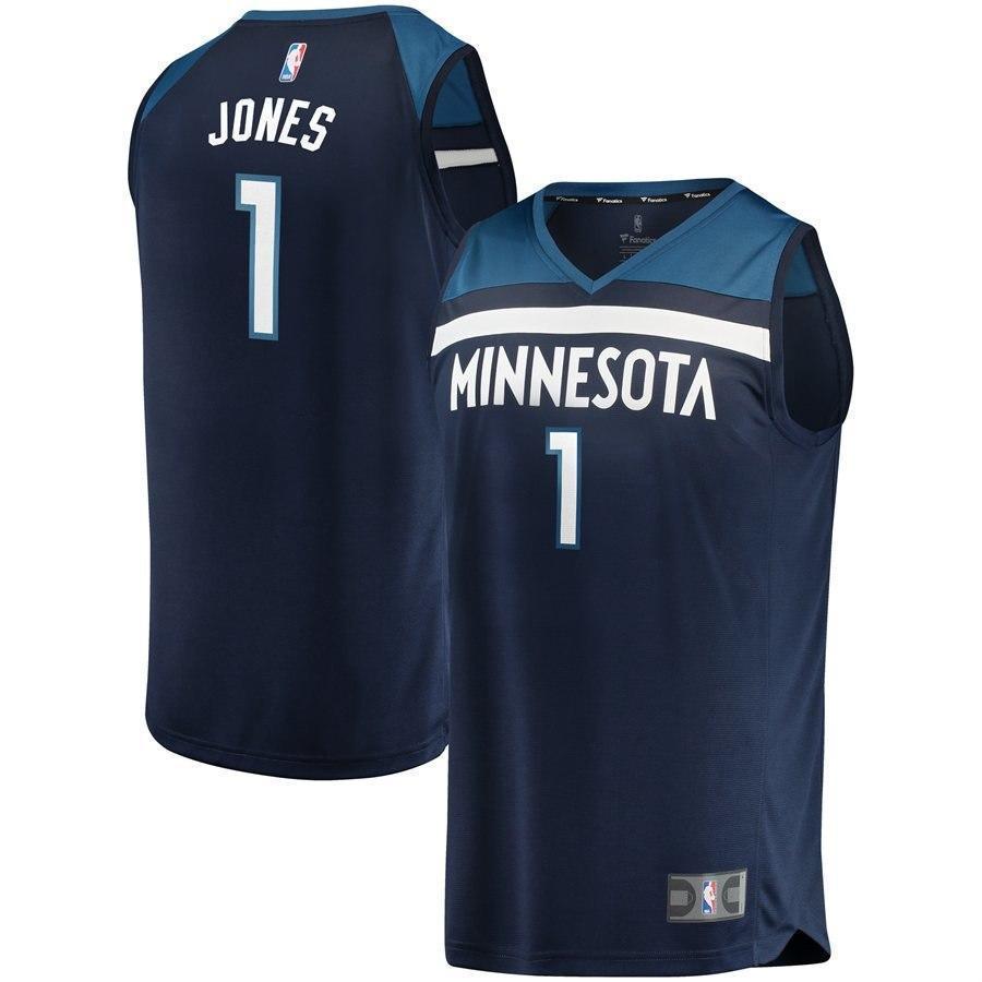 Tyus Jones Minnesota Timberwolves Branded Youth Fast Break Road Jersey Navy - Icon Edition 2018/2019