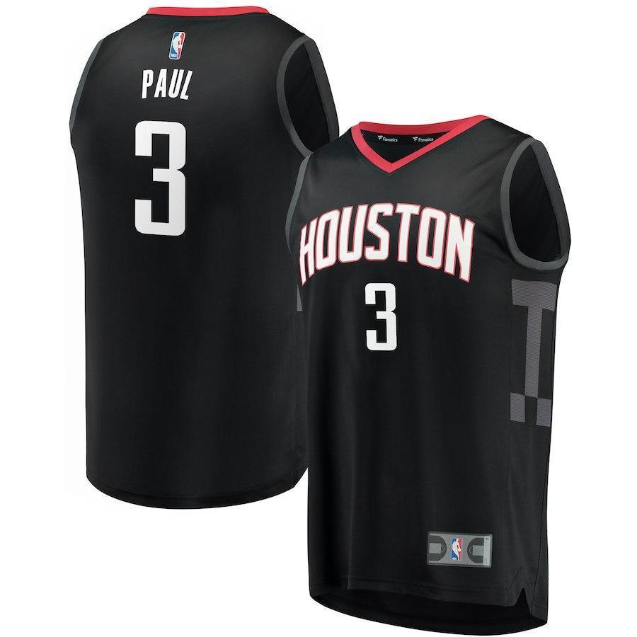 Chris Paul Houston Rockets Branded Youth Fast Break Jersey Black - Statement Edition 2018/2019