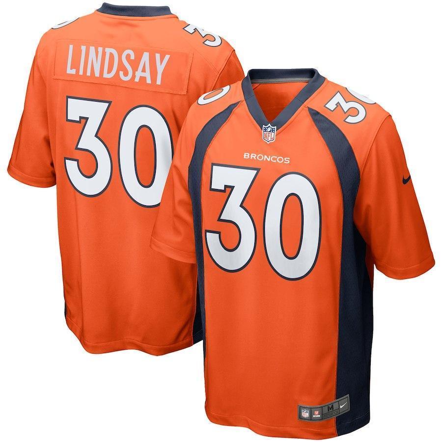 Phillip Lindsay Denver Broncos Player Game Jersey  Orange