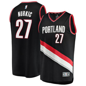 Portland Trail Blazers Jusuf Nurkic Branded Youth Fast Break Player Jersey - Icon Edition - Black 2018/2019