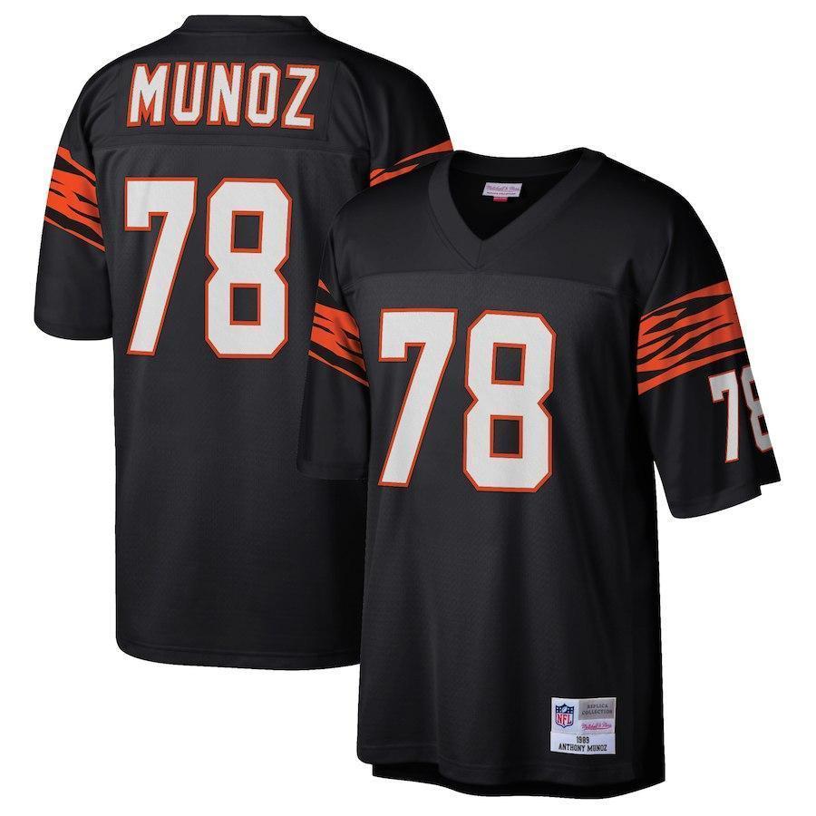 Anthony Munoz Cincinnati Bengals Mitchell & Ness 1989 Retired Player Jersey - Black 2018/2019