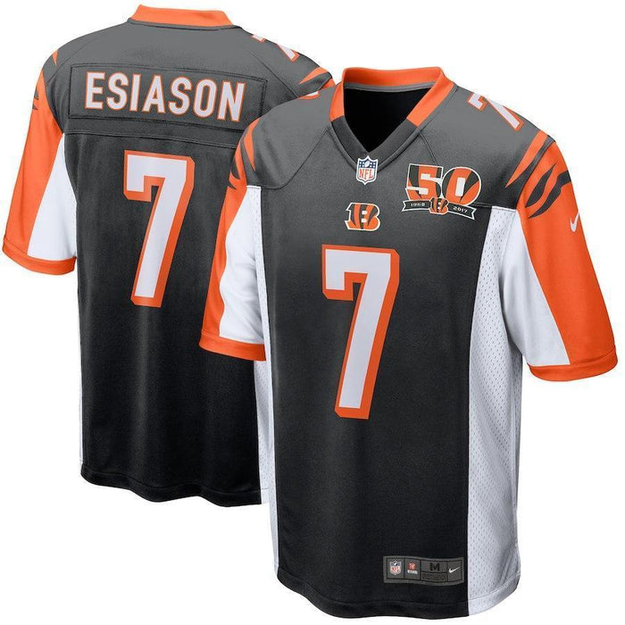 Boomer Esiason Cincinnati Bengals 50th Anniversary Retired Player Game Jersey - Black 2018/2019