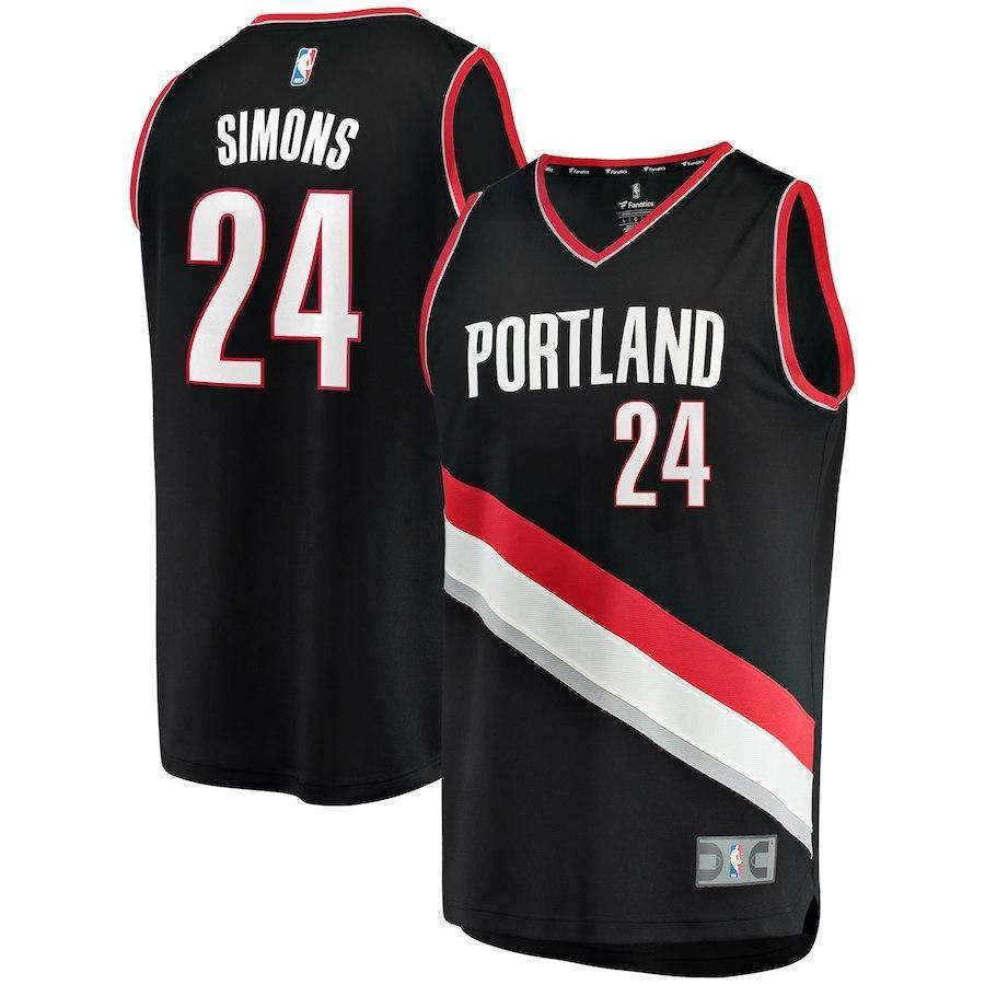 Anfernee Simons Portland Trail Blazers Branded Fast Break Jersey - Icon Edition - Black