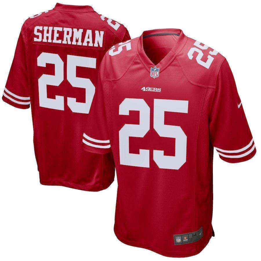 San Francisco 49ers Richard Sherman Red Jersey 2018 - 2019
