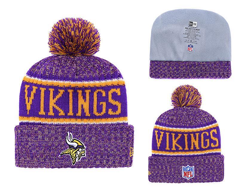 Men's Minnesota Vikings New Era 2018 NFL Knit Beanie Hat