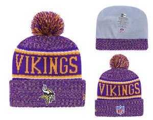 Men's Minnesota Vikings New Era 2018 NFL Knit Beanie Hat