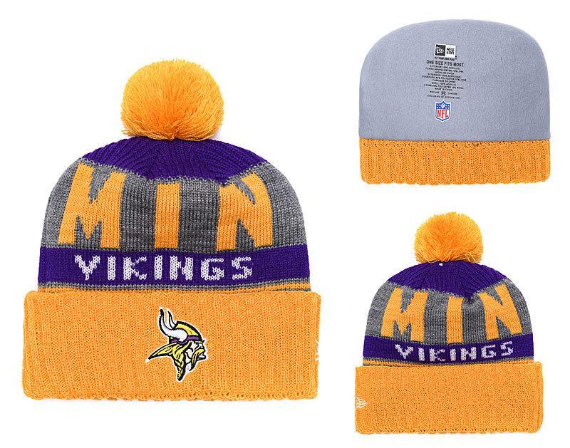 Men's Minnesota Vikings New Era 2018 NFL Knit Beanie Hat