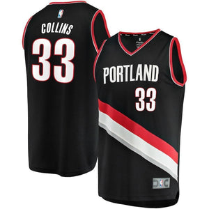 Zach Collins Portland Trail Blazers Branded Fast Break Team Color Player Jersey Black - Icon Edition