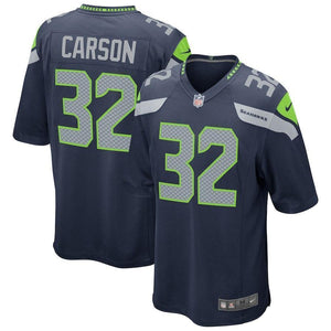 Chris Carson Seattle Seahawks Game Jersey - Navy 2018/2019