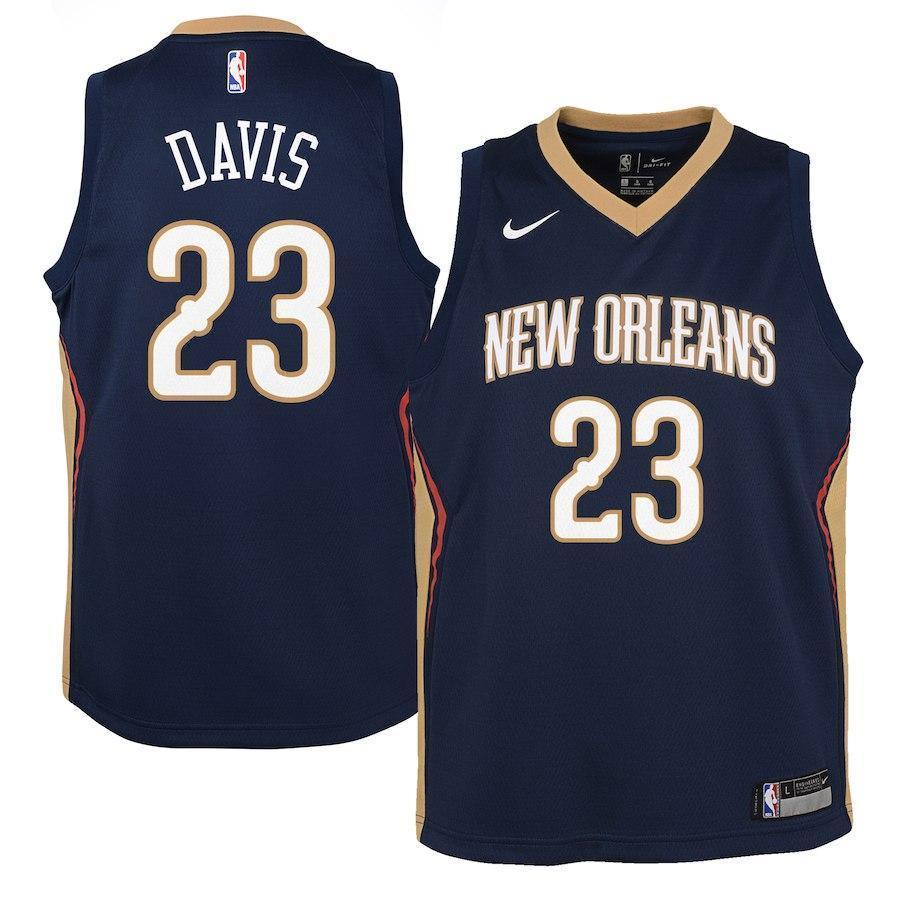 Anthony Davis New Orleans Pelicans Youth Jersey Navy - Icon Edition 2018/2019