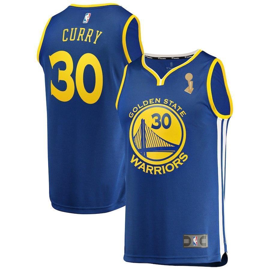 Stephen Curry Golden State Warriors Branded Youth Royal 2018 NBA Finals Champions Fast Break Player Jersey – Icon Edition 2018/2019