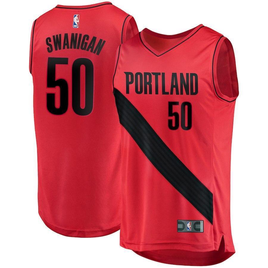 Caleb Swanigan Portland Trail Blazers Branded Fast Break Player Jersey - Statement Edition - Red