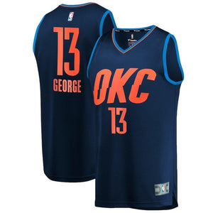 Paul George Oklahoma City Thunder Branded Youth Fast Break Jersey - Statement Edition – Navy 2018/2019