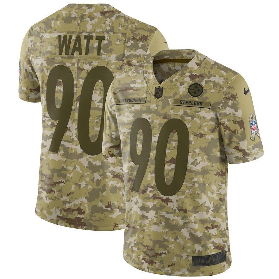T.J. Watt Pittsburgh Steelers Salute to Service Limited Jersey – Camo 2018/2019