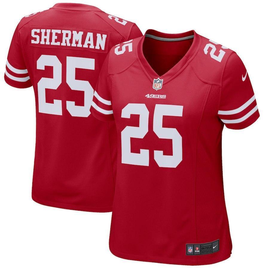 Richard Sherman San Francisco 49ers Women's Game Jersey– Scarlet 2018/2019
