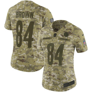 Women's Pittsburgh Steelers Antonio Brown Camo Jersey 2018 - 2019