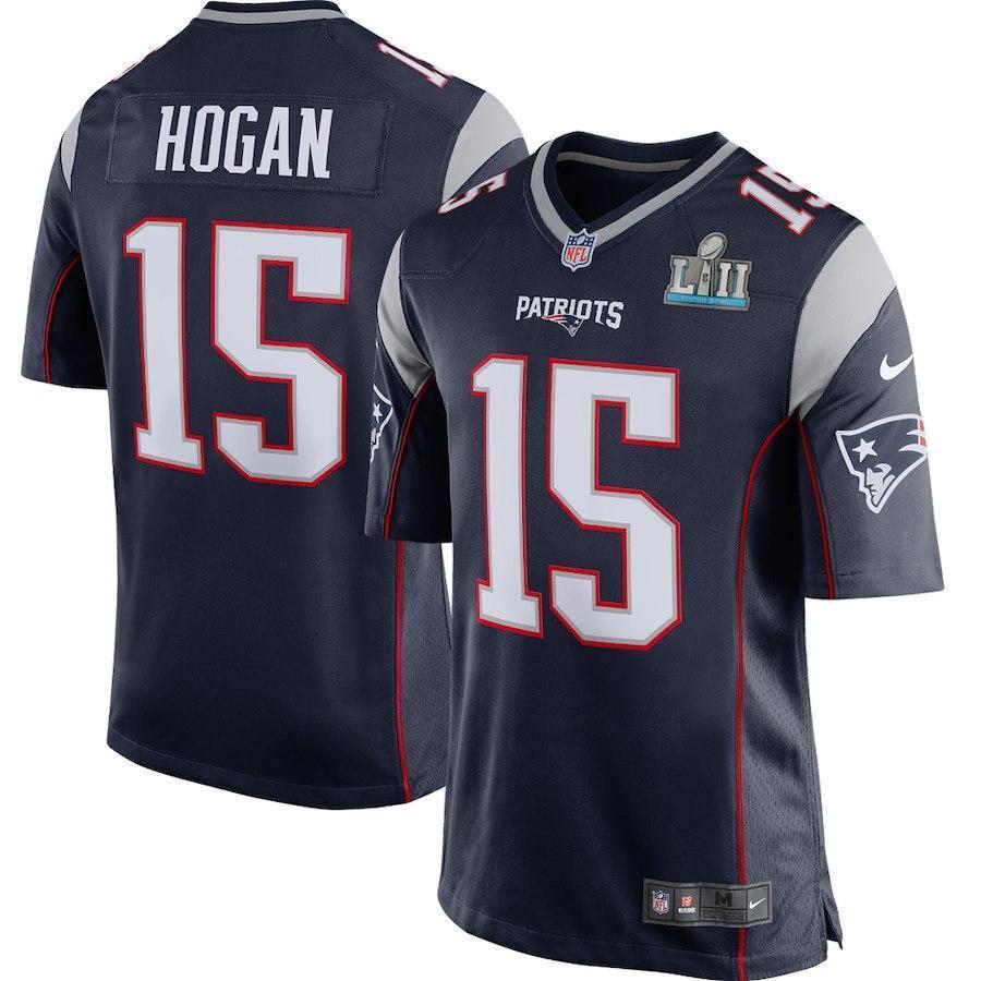 Chris Hogan New England Patriots Navy Super Bowl LII Bound Game Jersey 2019