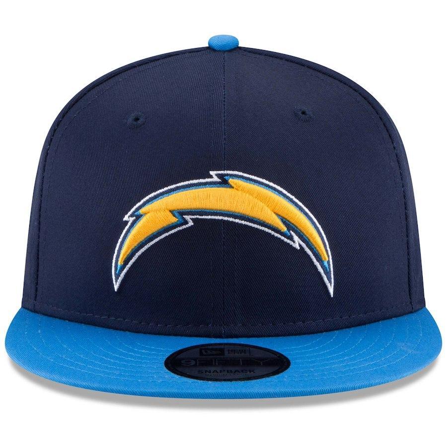 New Era Los Angeles Chargers Navy/Powder Blue Baycik 9FIFTY Adjustable Snapback Hat