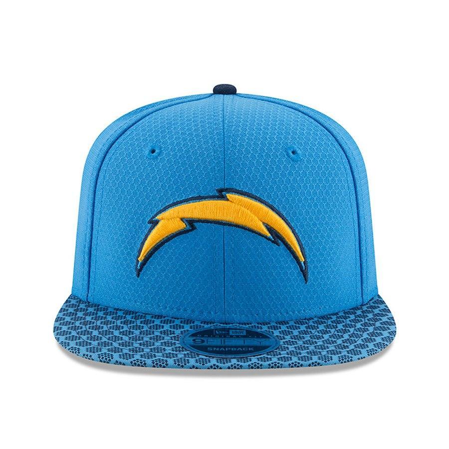 New Era Los Angeles Chargers Powder Blue 2017 Sideline Official 9FIFTY Snapback Hat
