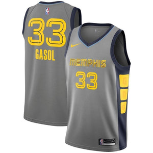 Marc Gasol Memphis Grizzlies Gray Swingman City Edition Jersey 2018 - 2019