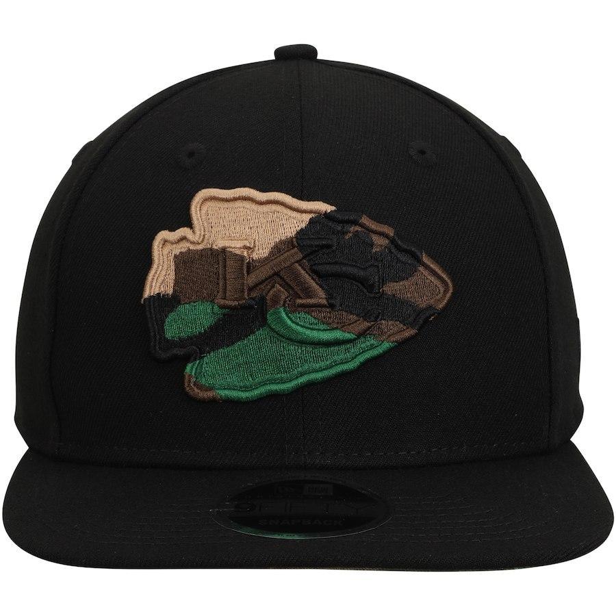 New Era Kansas City Chiefs Black Camo Capped 9FIFTY Adjustable Hat