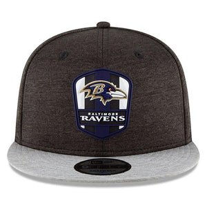 New Era Baltimore Ravens Black/Heather Gray 2018 NFL Snapback Adjustable Hat