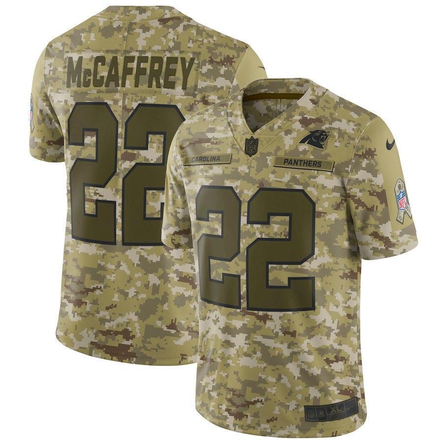 Carolina Panthers Christian McCaffrey Camo Jersey 2018 - 2019